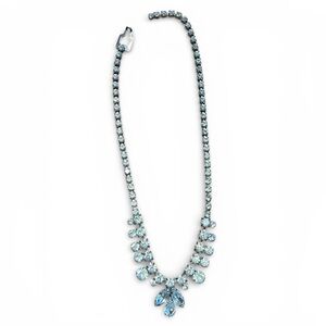 Weiss Clear Rhinestone Silver Choker Necklace